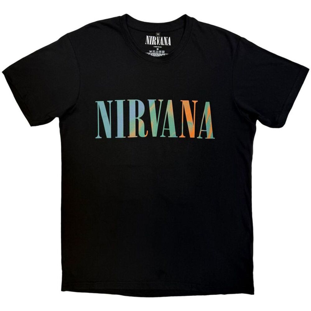 Nirvana Unisex Adult In Utero Angel Swirl T-Shirt / Black